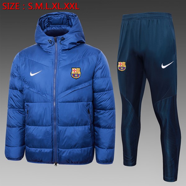 Abrigo Plumón Barcelona Conjunto Completo 2024/25 Azul